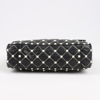 Valentino Rockstud Spike Chain 2Way Shoulder Bag in Black x White