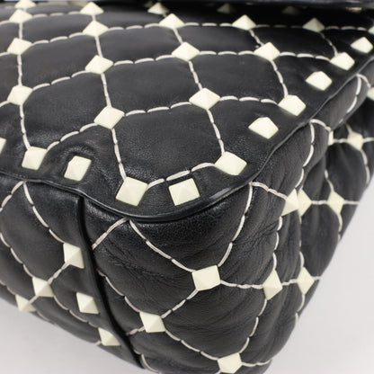 Valentino Rockstud Spike Chain 2Way Shoulder Bag in Black x White