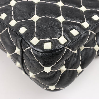 Valentino Rockstud Spike Chain 2Way Shoulder Bag in Black x White