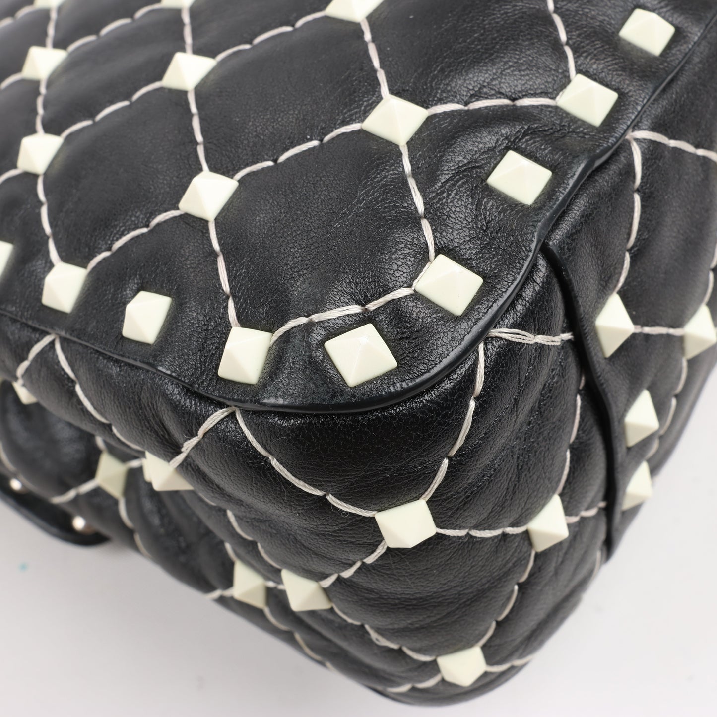 Valentino Rockstud Spike Chain 2Way Shoulder Bag in Black x White