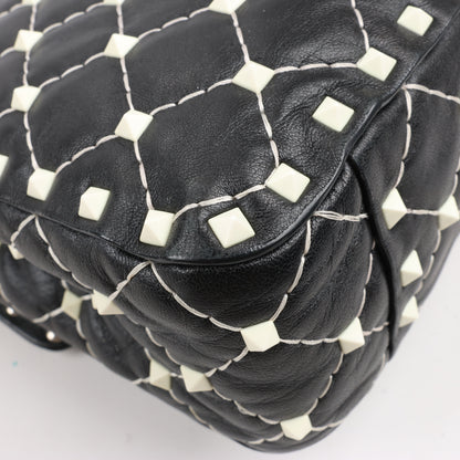 Valentino Rockstud Spike Chain 2Way Shoulder Bag in Black x White