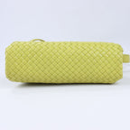 Bottega Veneta Intrecciato Small Leather 2Way Handbag in Yellowish Green