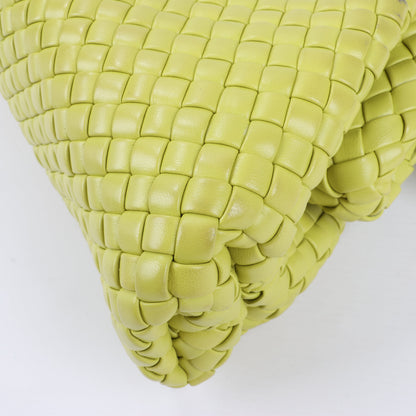 Bottega Veneta Intrecciato Small Leather 2Way Handbag in Yellowish Green