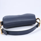 Dior Saddle Mini Bag Leather Handbag in Navy Blue