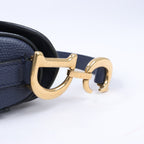 Dior Saddle Mini Bag Leather Handbag in Navy Blue
