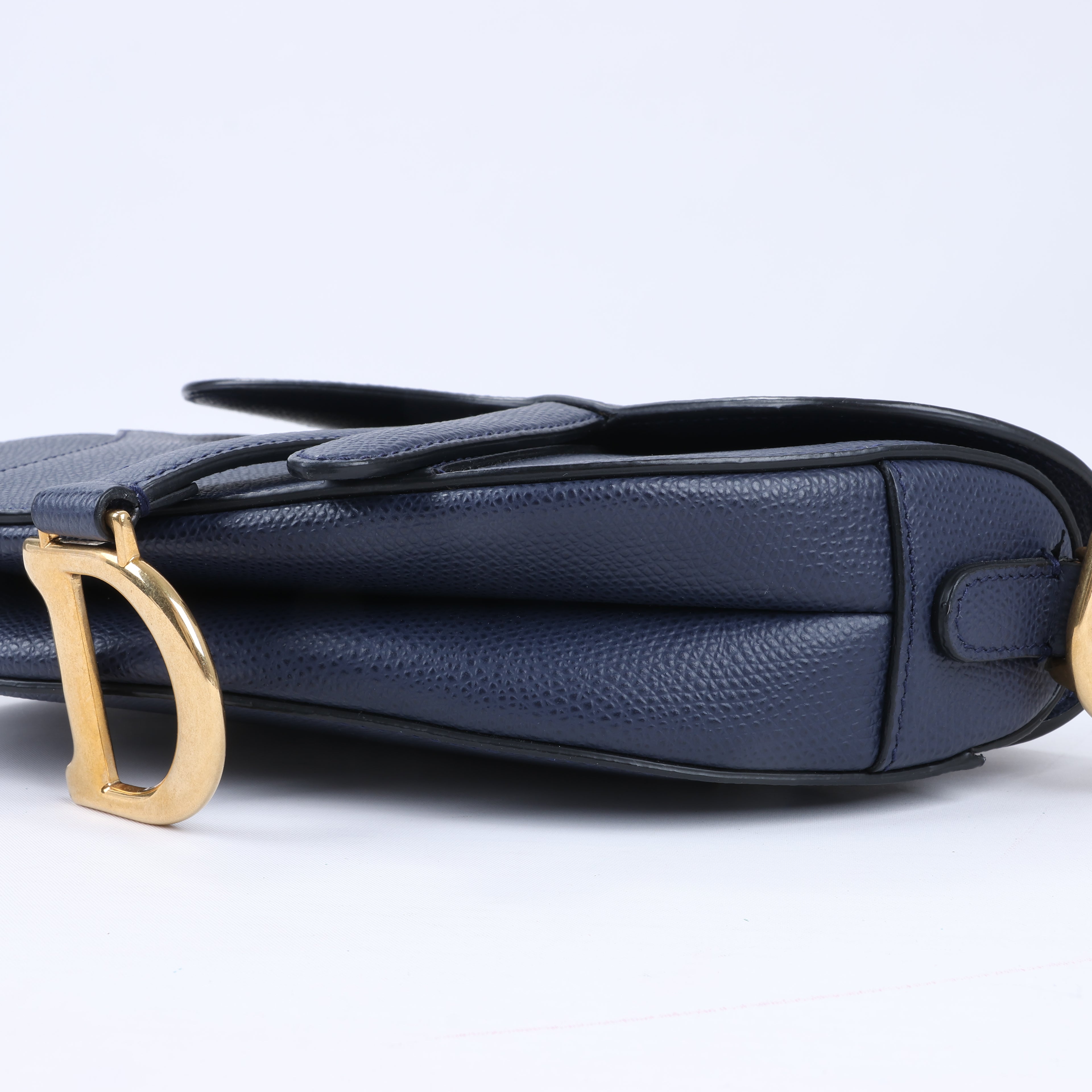 Dior Saddle Mini Bag Leather Handbag in Navy Blue