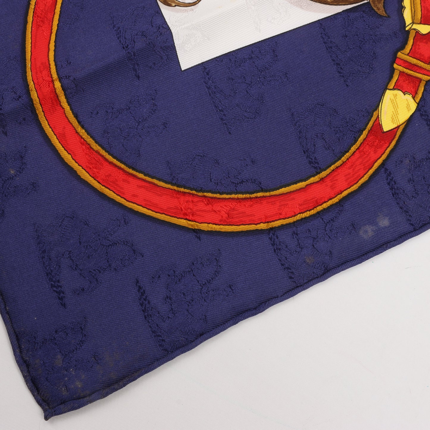 Hermès Carré 90 " L’INSTRVCTION DV ROY" Silk handkerchief in Navy Blue