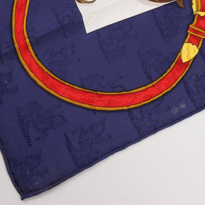 Hermès Carré 90 " L’INSTRVCTION DV ROY" Silk handkerchief in Navy Blue