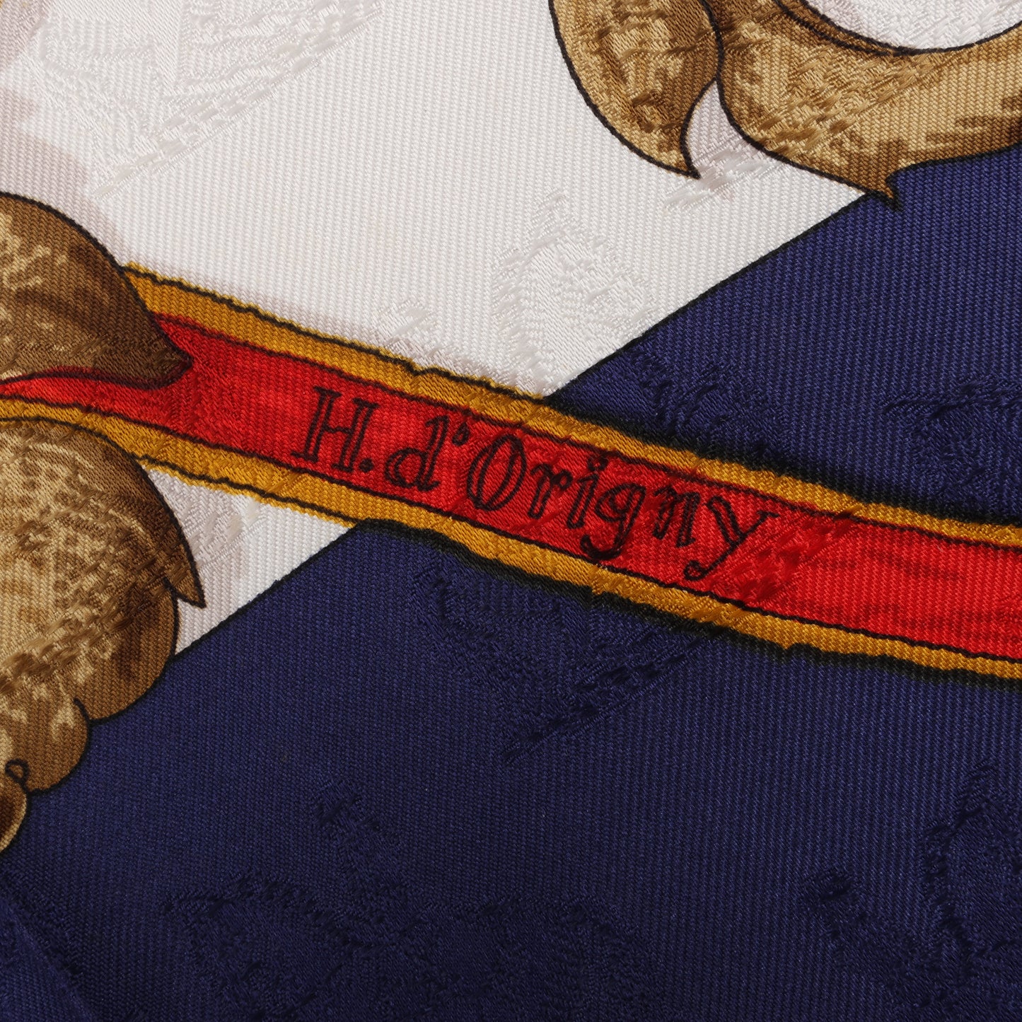Hermès Carré 90 " L’INSTRVCTION DV ROY" Silk handkerchief in Navy Blue