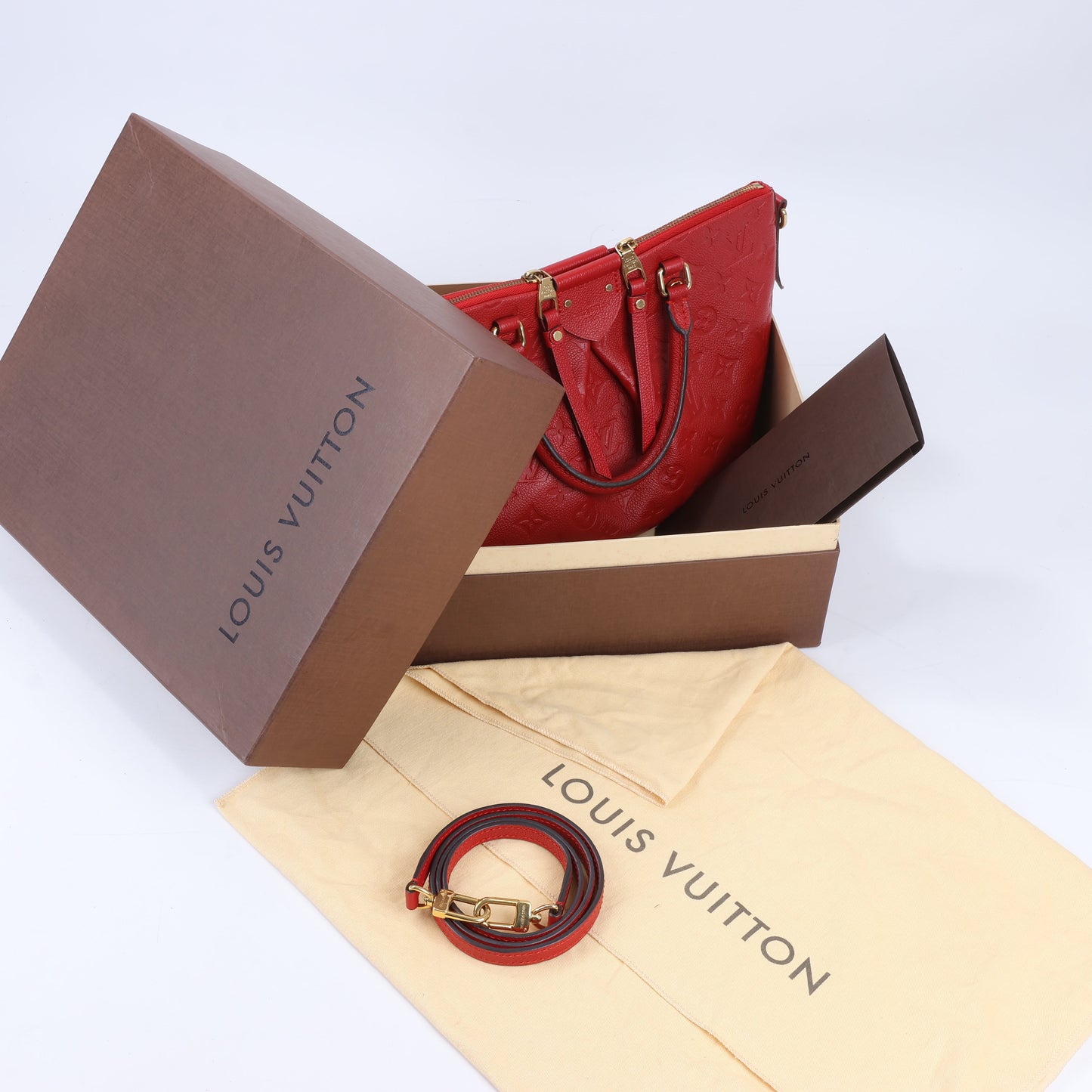 Louis Vuitton Monogram Empreinte Mazarine PM Handbag in Cherry M50638