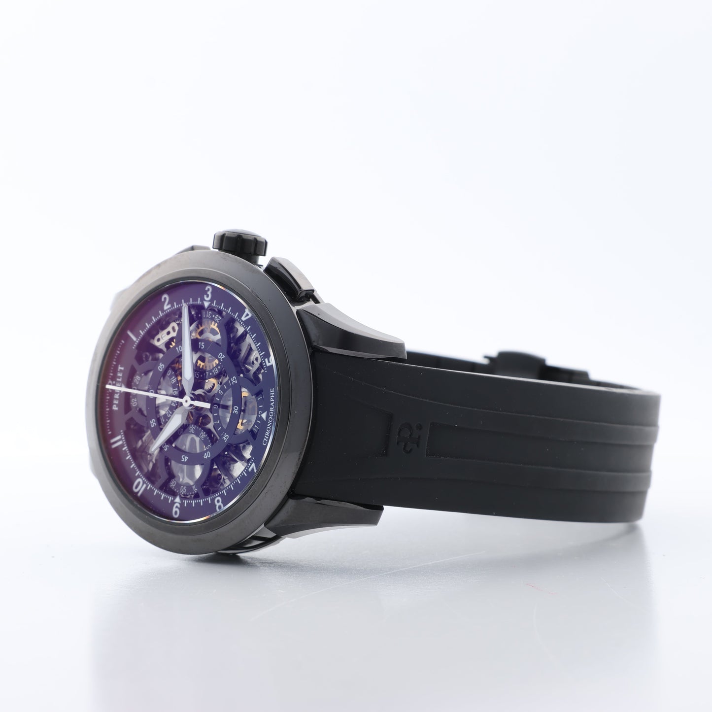 PERRELET Turbine Erotic A4021/3 SS & Rubber AT Skeleton Dial Watch