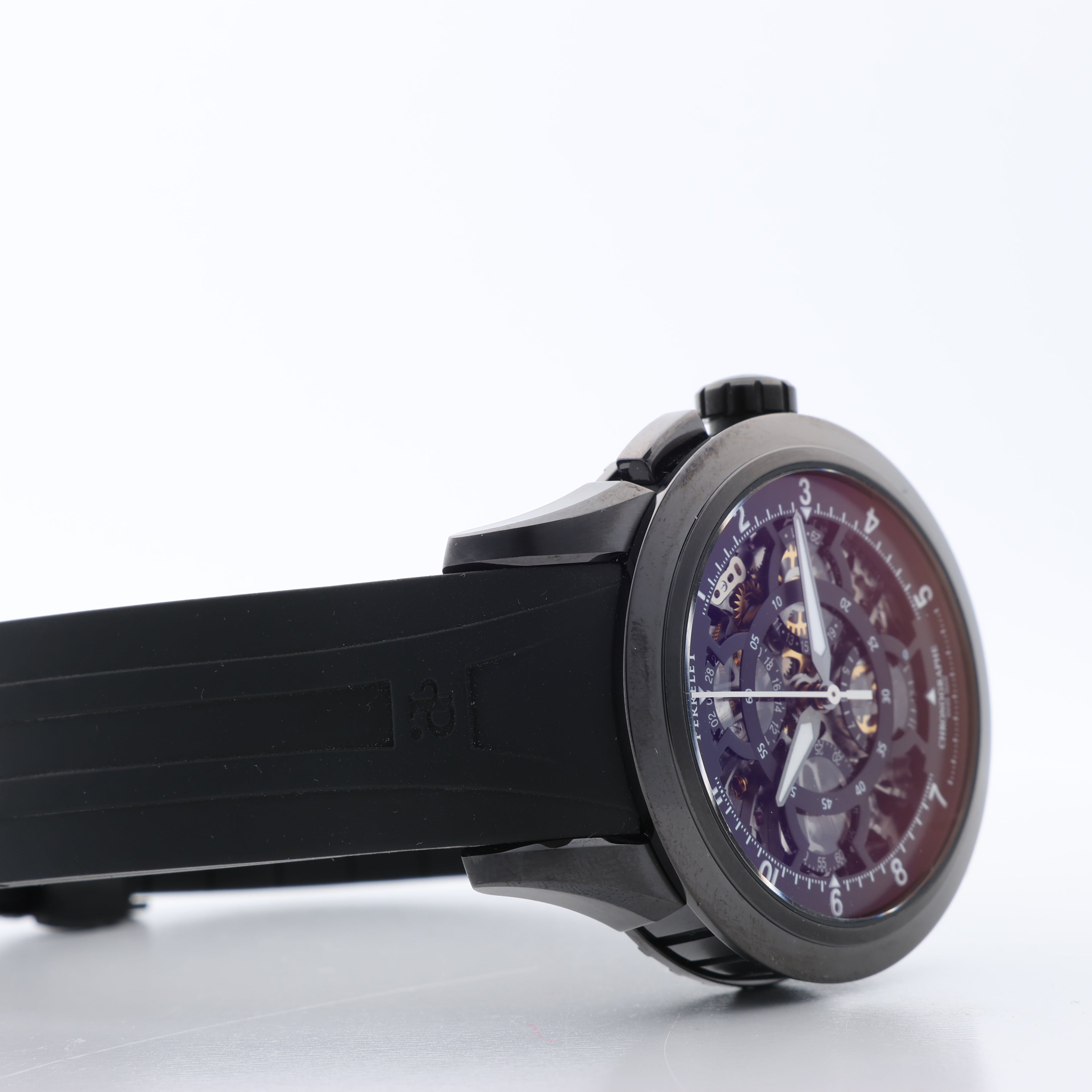 PERRELET Turbine Erotic A4021/3 SS & Rubber AT Skeleton Dial Watch