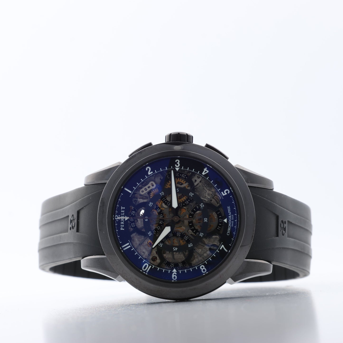 PERRELET Turbine Erotic A4021/3 SS & Rubber AT Skeleton Dial Watch