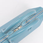 HERMES Paris Bombay 35 Veau Epsom Blue Jean Silver Metal Fittings Handbag □K: 2007
