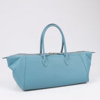 HERMES Paris Bombay 35 Veau Epsom Blue Jean Silver Metal Fittings Handbag □K: 2007