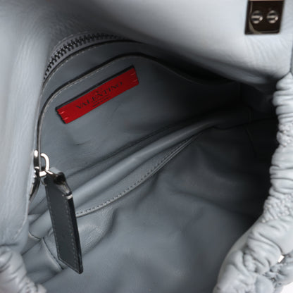 Valentino Garavani Nappa Large Spikeme Shoulder Bag in Grey