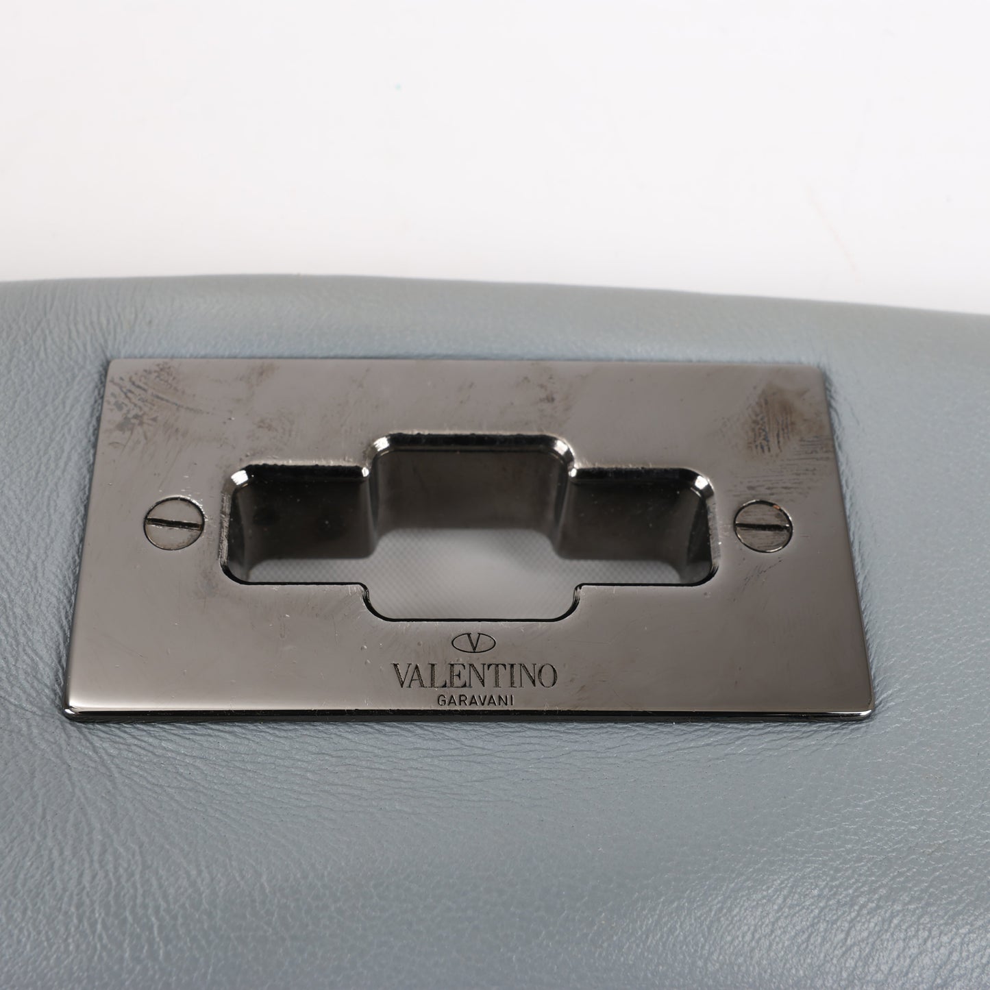 Valentino Garavani Nappa Large Spikeme Shoulder Bag in Grey