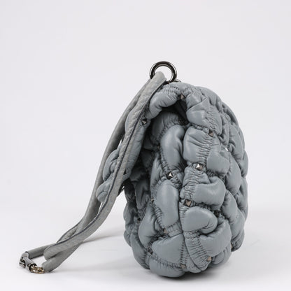Valentino Garavani Nappa Large Spikeme Shoulder Bag in Grey