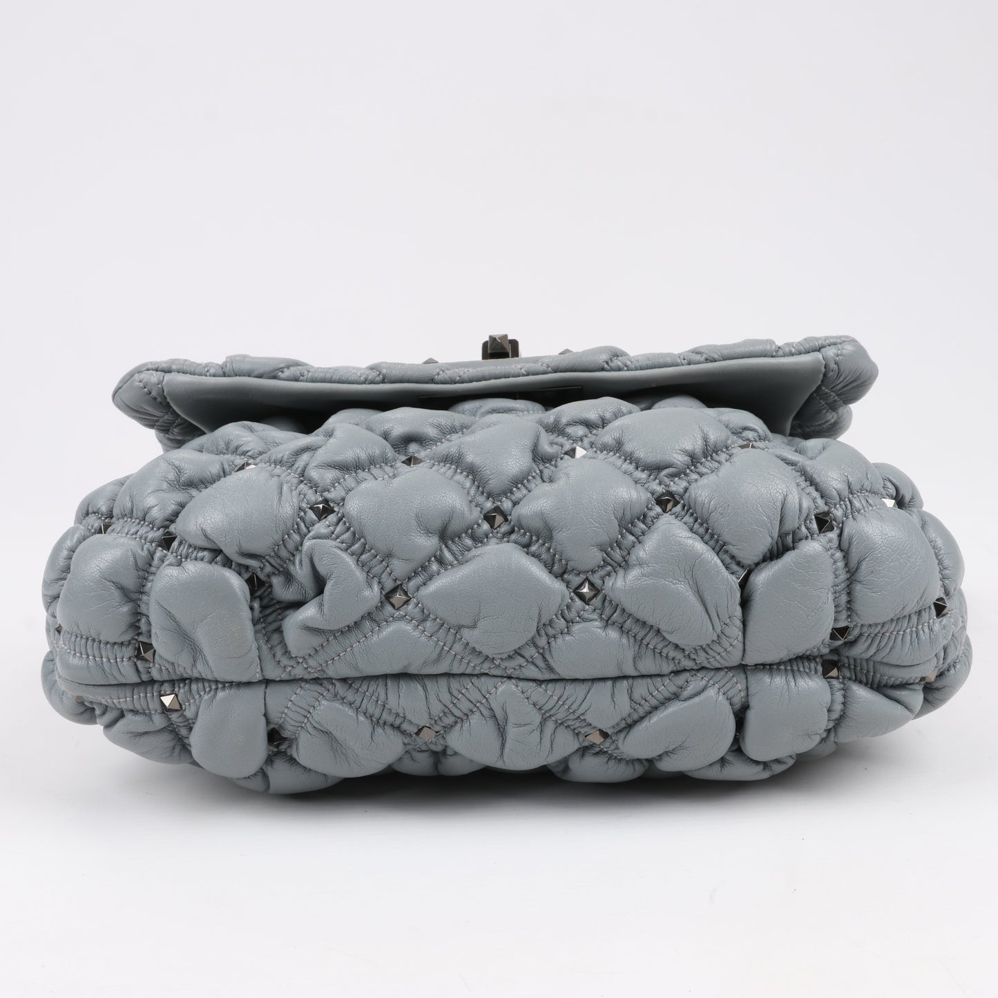 Valentino Garavani Nappa Large Spikeme Shoulder Bag in Grey