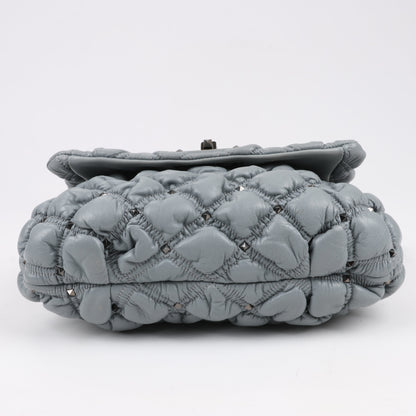 Valentino Garavani Nappa Large Spikeme Shoulder Bag in Grey