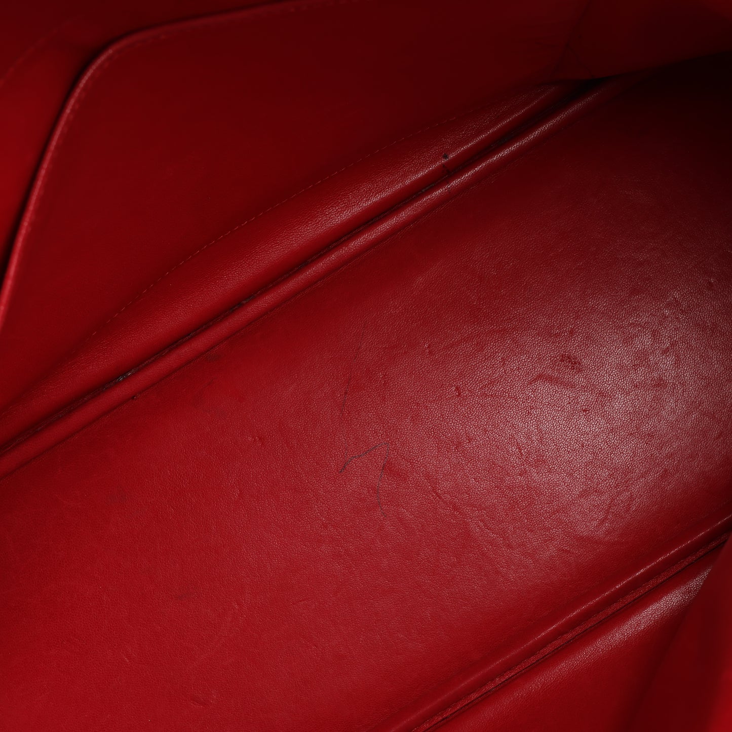 Sac à main HERMES Bolide 35 Cushbell Rouge vif, garnitures en métal doré, ○W:1993
