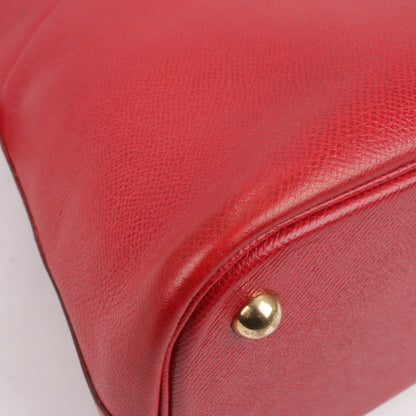Sac à main HERMES Bolide 35 Cushbell Rouge vif, garnitures en métal doré, ○W:1993