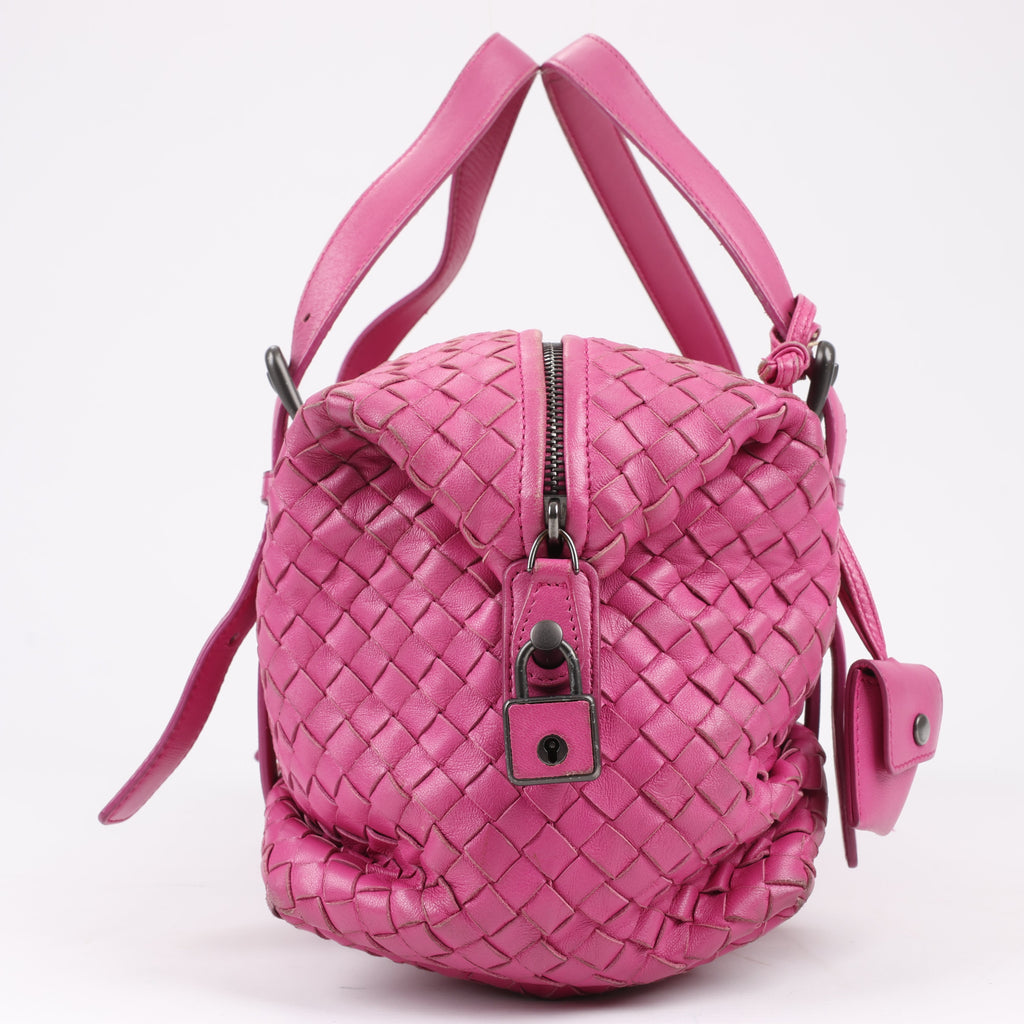 BOTTEGA VENETA Intrecciato Leather Handbag in Pink