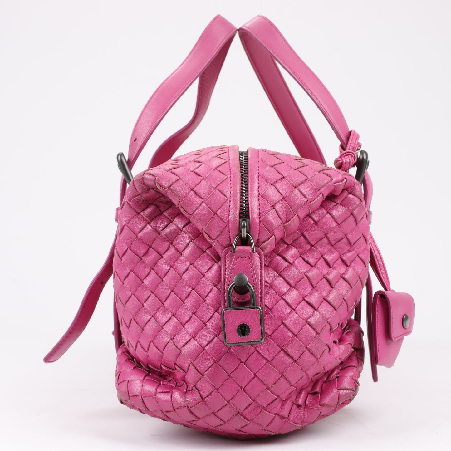 BOTTEGA VENETA Intrecciato Leather Handbag in Pink