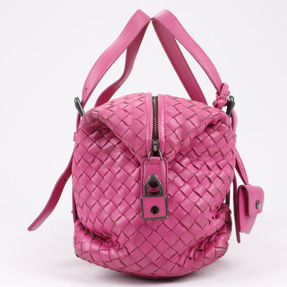 BOTTEGA VENETA Intrecciato Leather Handbag in Pink