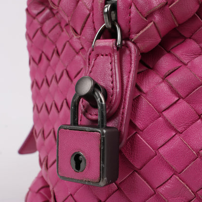 BOTTEGA VENETA Intrecciato Leather Handbag in Pink