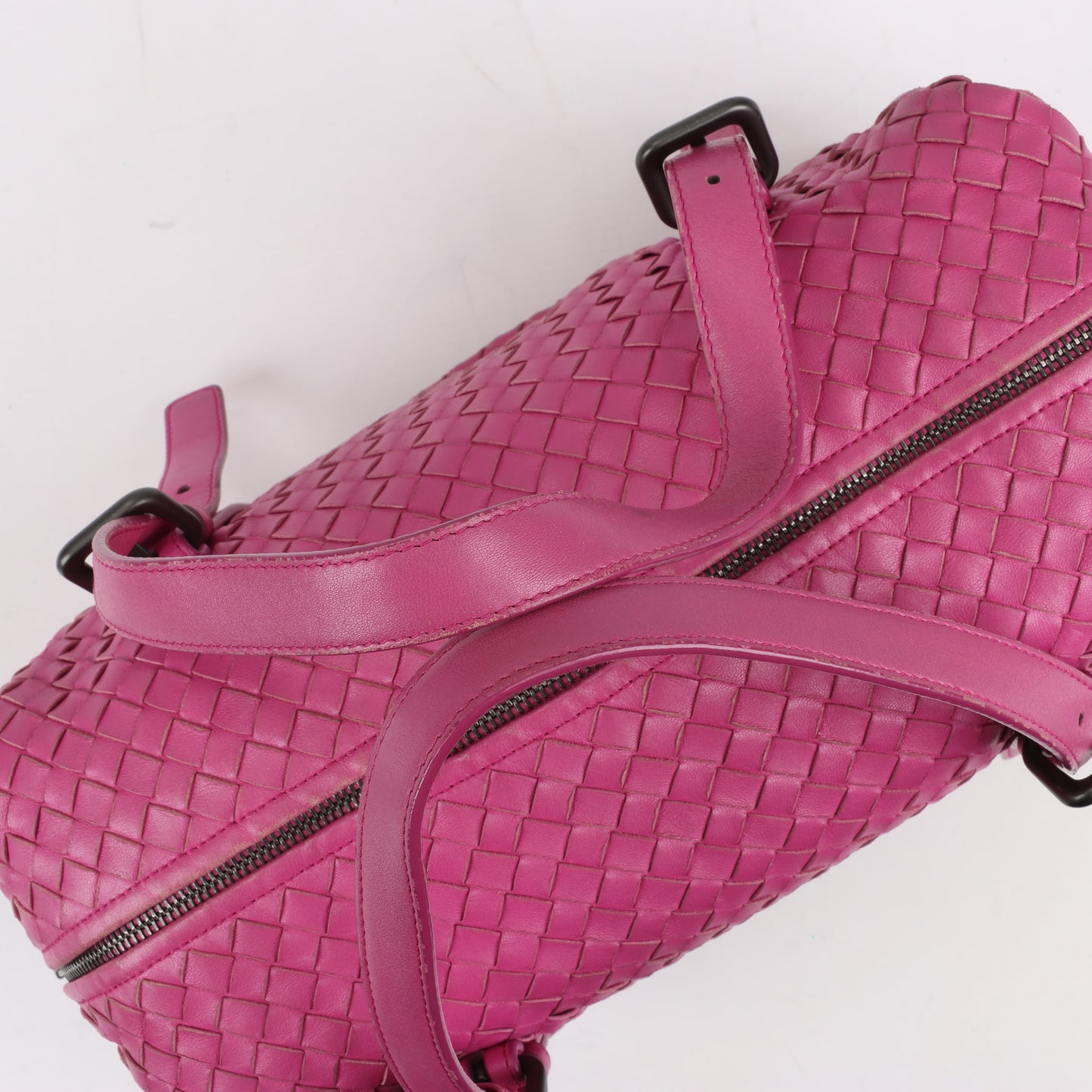 BOTTEGA VENETA Intrecciato Leather Handbag in Pink