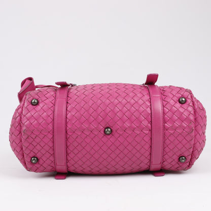 BOTTEGA VENETA Intrecciato Leather Handbag in Pink
