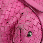 BOTTEGA VENETA Intrecciato Leather Handbag in Pink