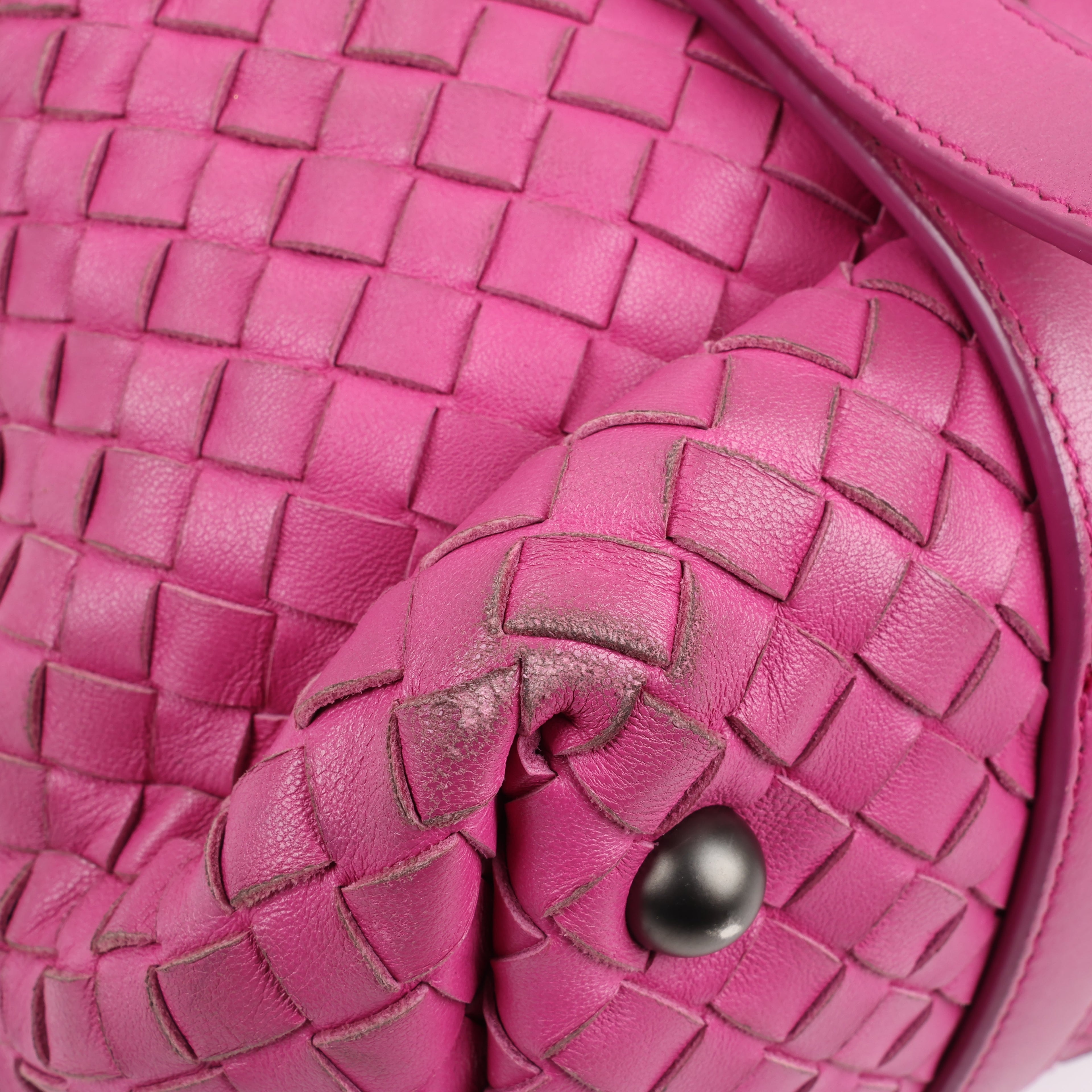 BOTTEGA VENETA Intrecciato Leather Handbag in Pink