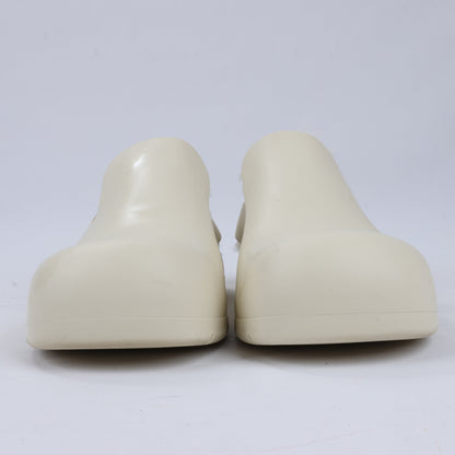 Bottega Veneta Puddle Shearling Cozy Matt Rubber Low Top Shoes in Ivory