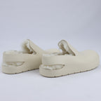 Bottega Veneta Puddle Shearling Cozy Matt Rubber Low Top Shoes in Ivory