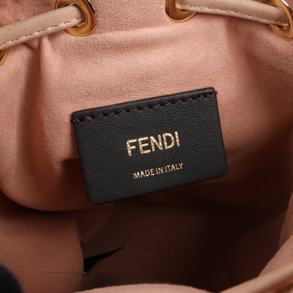 Fendi Mon Tresor Mini Mouton 2Way Shoulder Bag in Powder Beige 8BS010