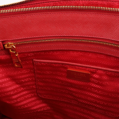 Prada Galleria Saffiano Lux Leather Handbag in Red