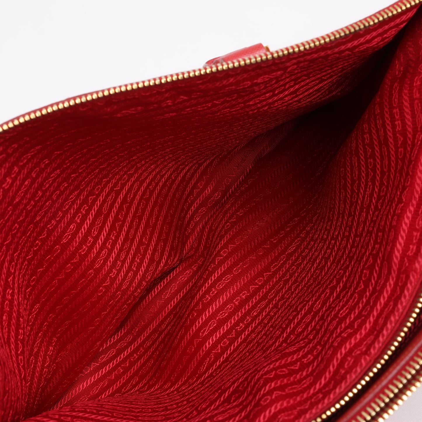 Prada Galleria Saffiano Lux Leather Handbag in Red