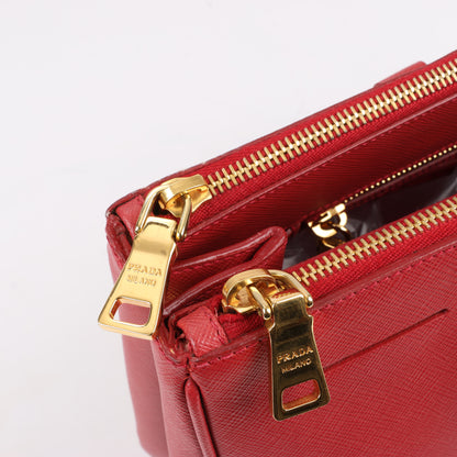 Prada Galleria Saffiano Lux Leather Handbag in Red