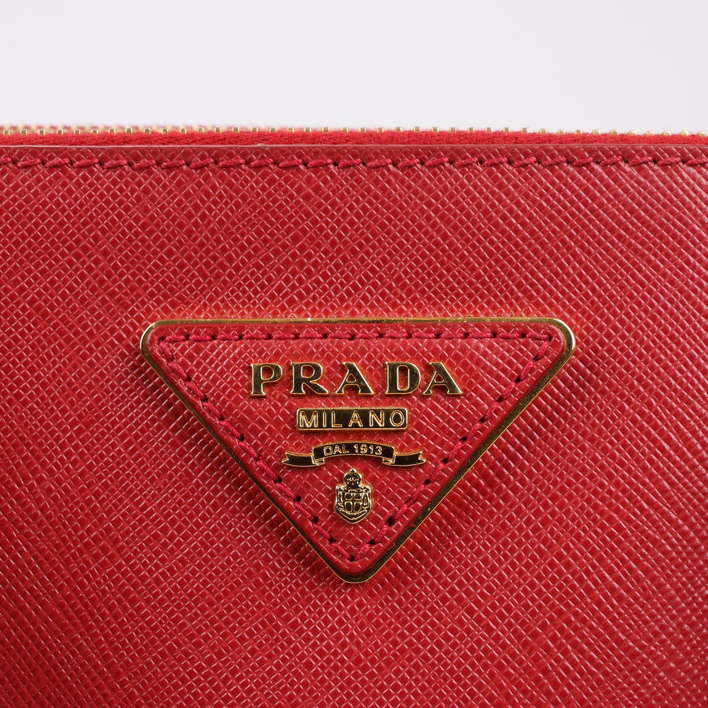 Prada Galleria Saffiano Lux Leather Handbag in Red