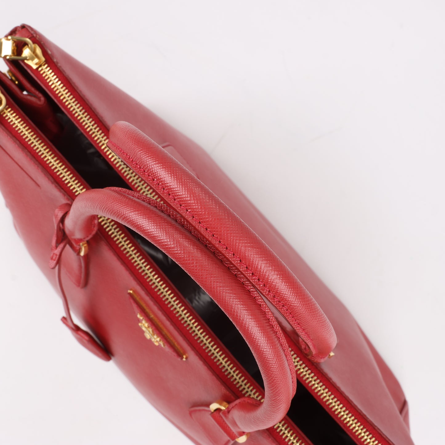 Prada Galleria Saffiano Lux Leather Handbag in Red