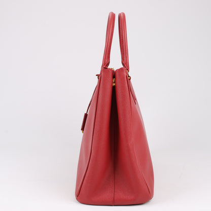 Prada Galleria Saffiano Lux Leather Handbag in Red