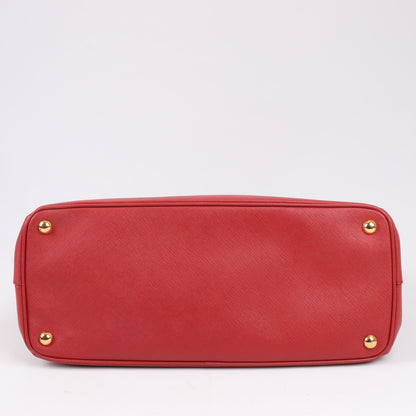 Prada Galleria Saffiano Lux Leather Handbag in Red