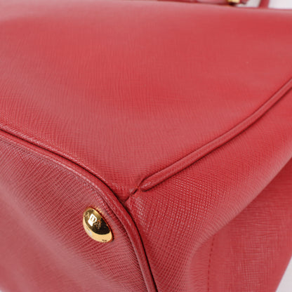 Prada Galleria Saffiano Lux Leather Handbag in Red