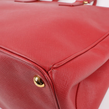 Prada Galleria Saffiano Lux Leather Handbag in Red