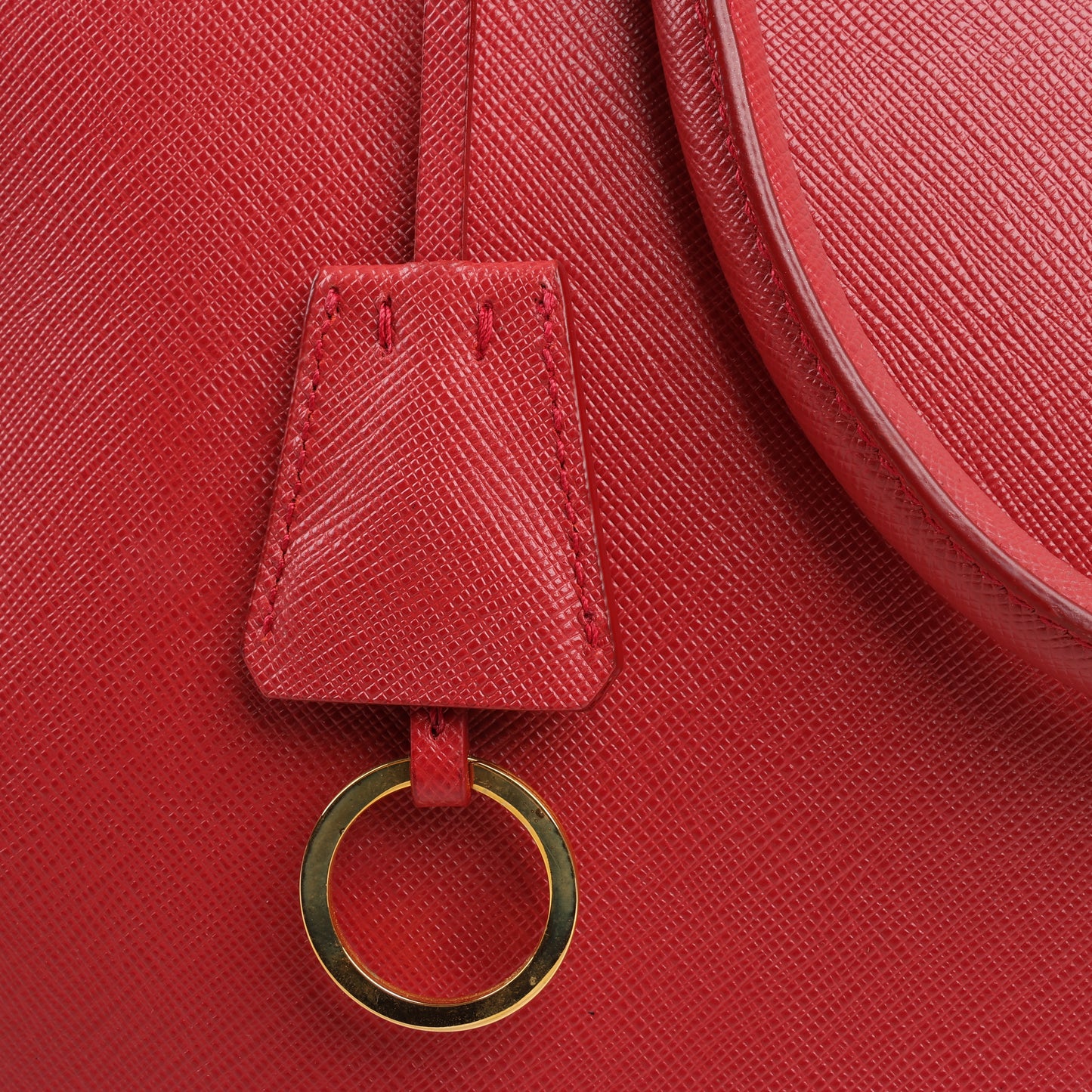 Prada Galleria Saffiano Lux Leather Handbag in Red