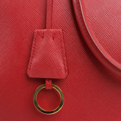 Prada Galleria Saffiano Lux Leather Handbag in Red