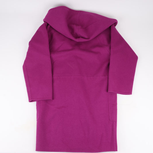 Max Mara – Necton – Wollmantel mit Kapuze in Fuchsia