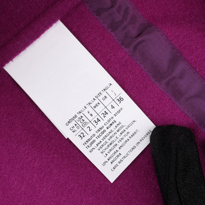 Max Mara Necton Wool Hooded Coat in Fuchsia